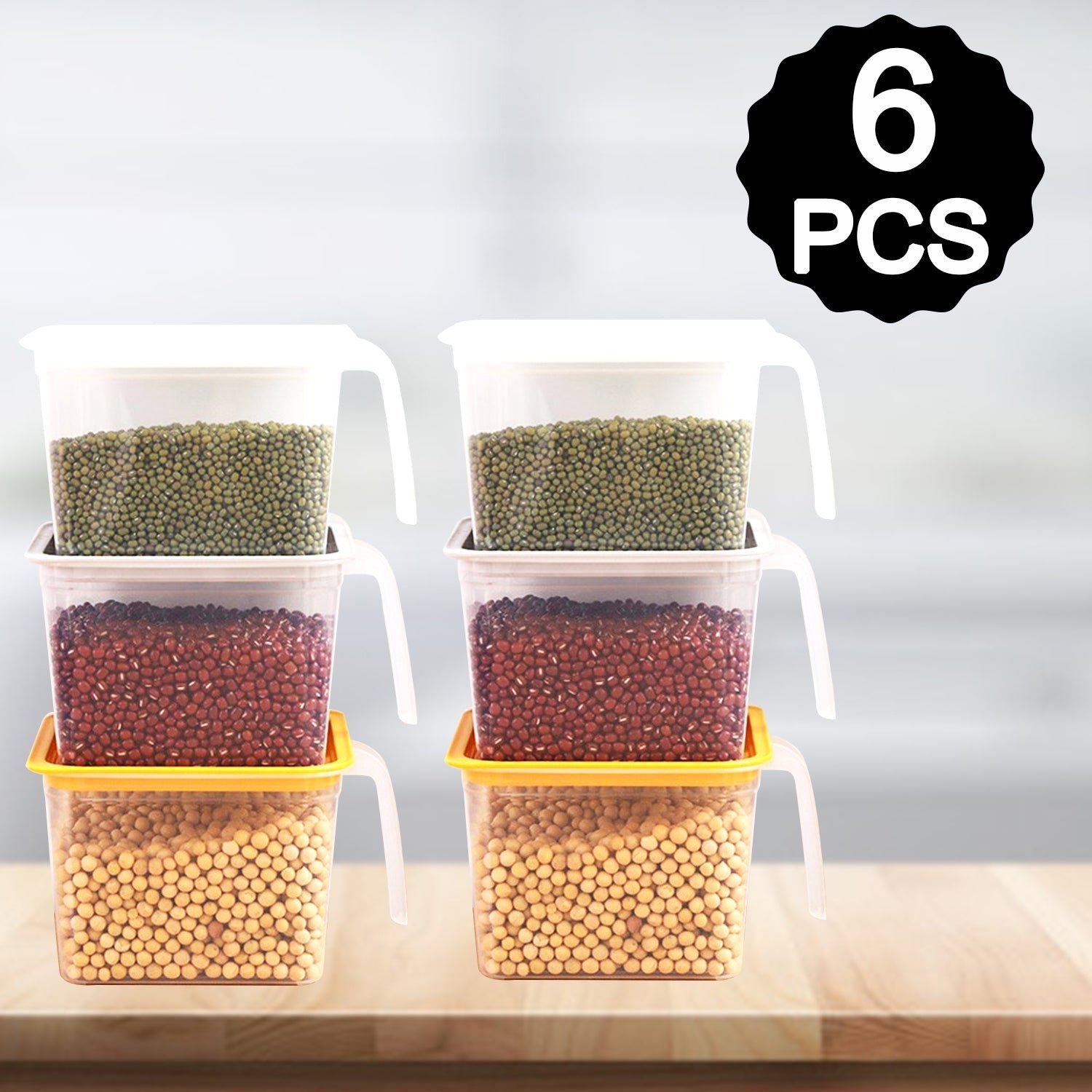 Airtight Kitchen Storage Containers – 1000ml Set of 6 | Velvet Wheels