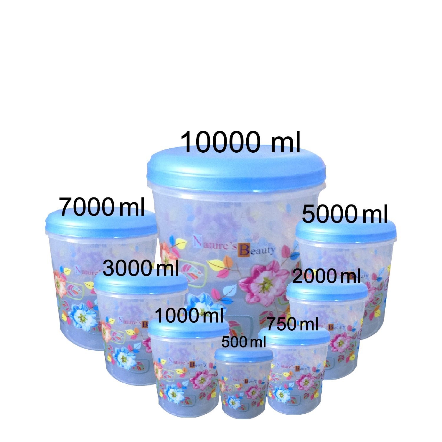 Air Tight Plastic Container Set – 8 Pcs Food Storage | Velvet Wheels