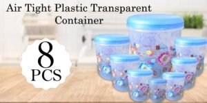 Air Tight Plastic Container Set – 8 Pcs Food Storage | Velvet Wheels