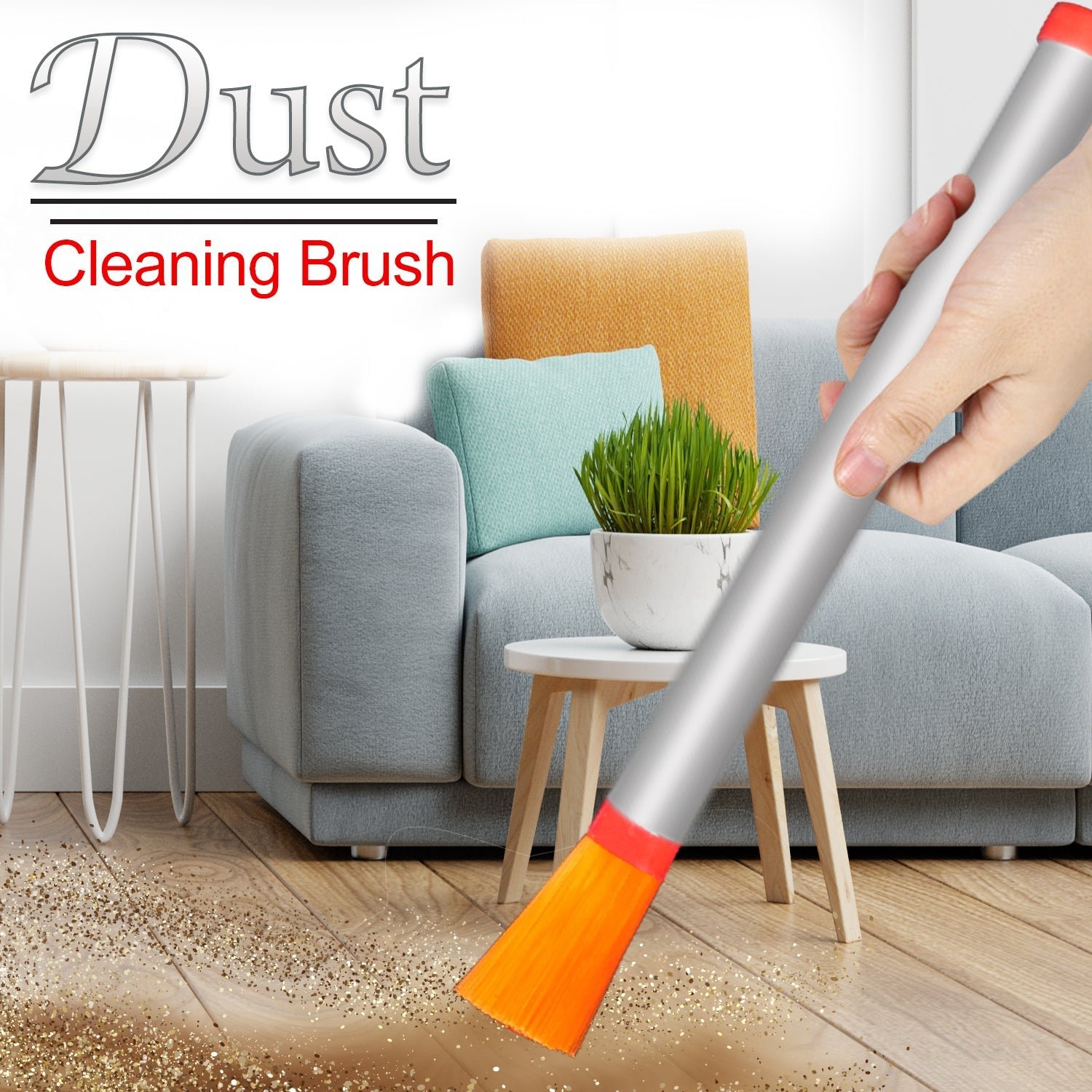 Dust Cleaning Brush – Steel Handle, Deep Clean | Velvet Wipe