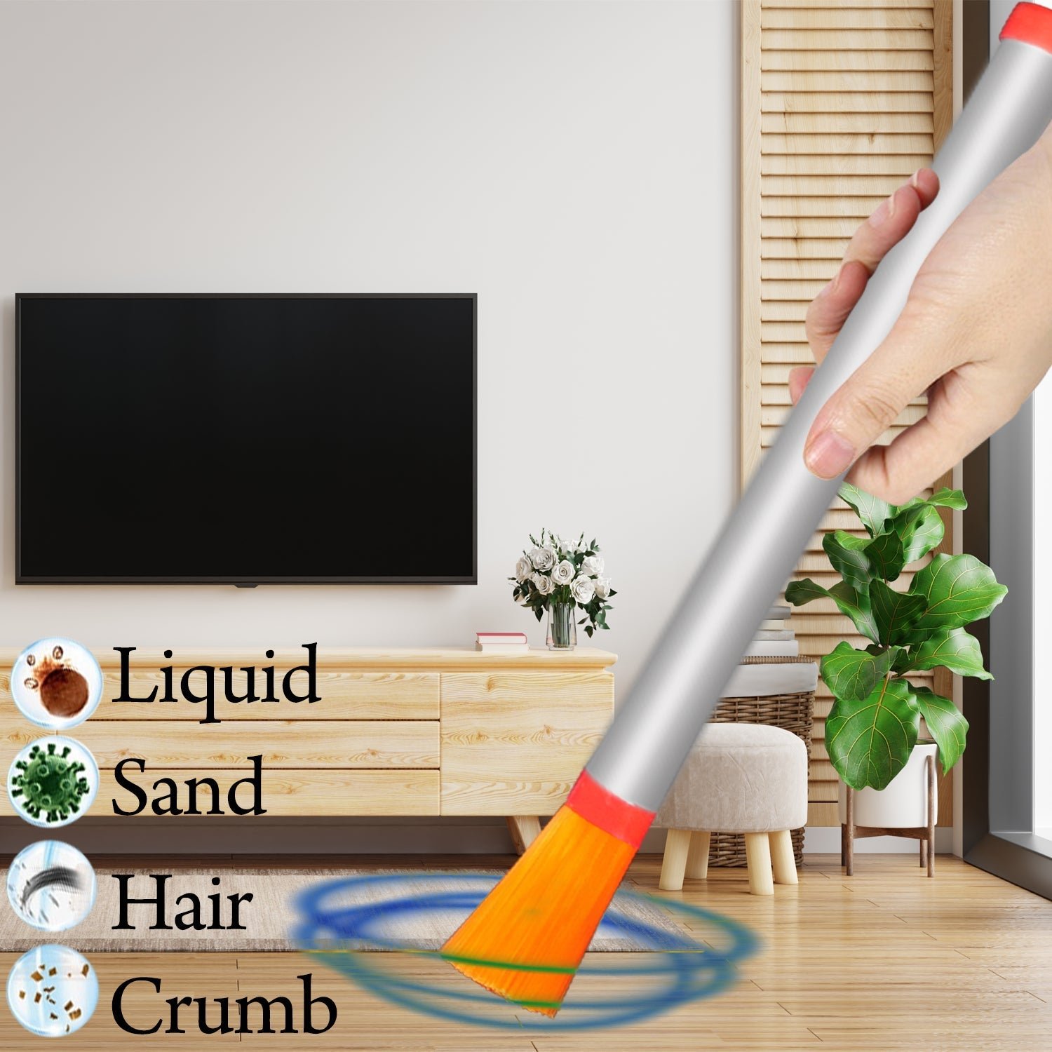Dust Cleaning Brush – Steel Handle, Deep Clean | Velvet Wipe