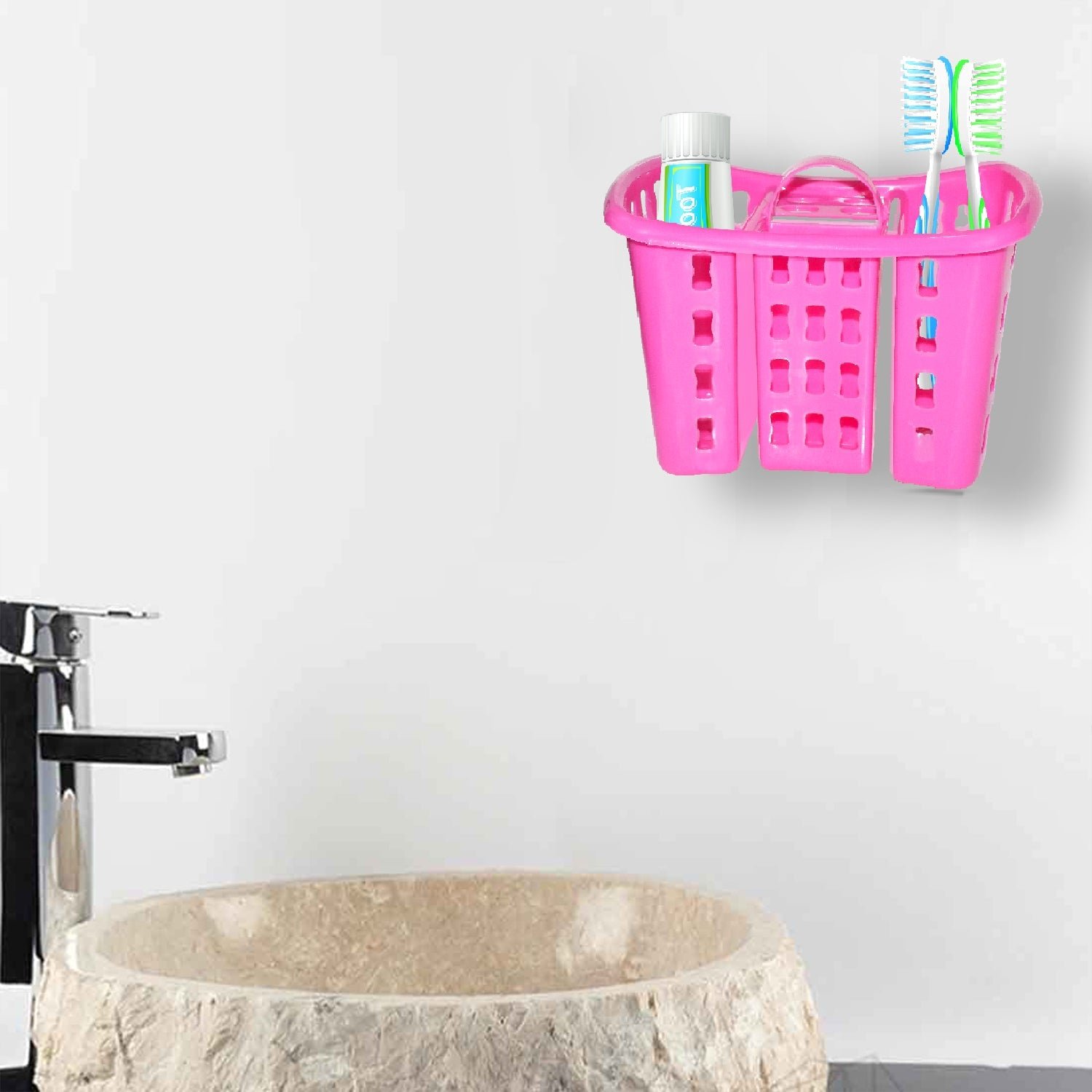Bathroom Organizer Stand – 4-in-1 Toothbrush Holder | BrushedUp