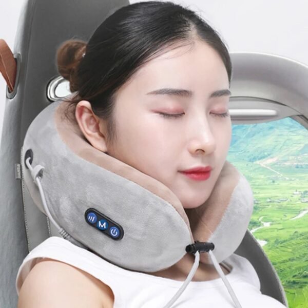 U-Shaped Electric Neck Massage Pillow – Cordless & Rechargeable