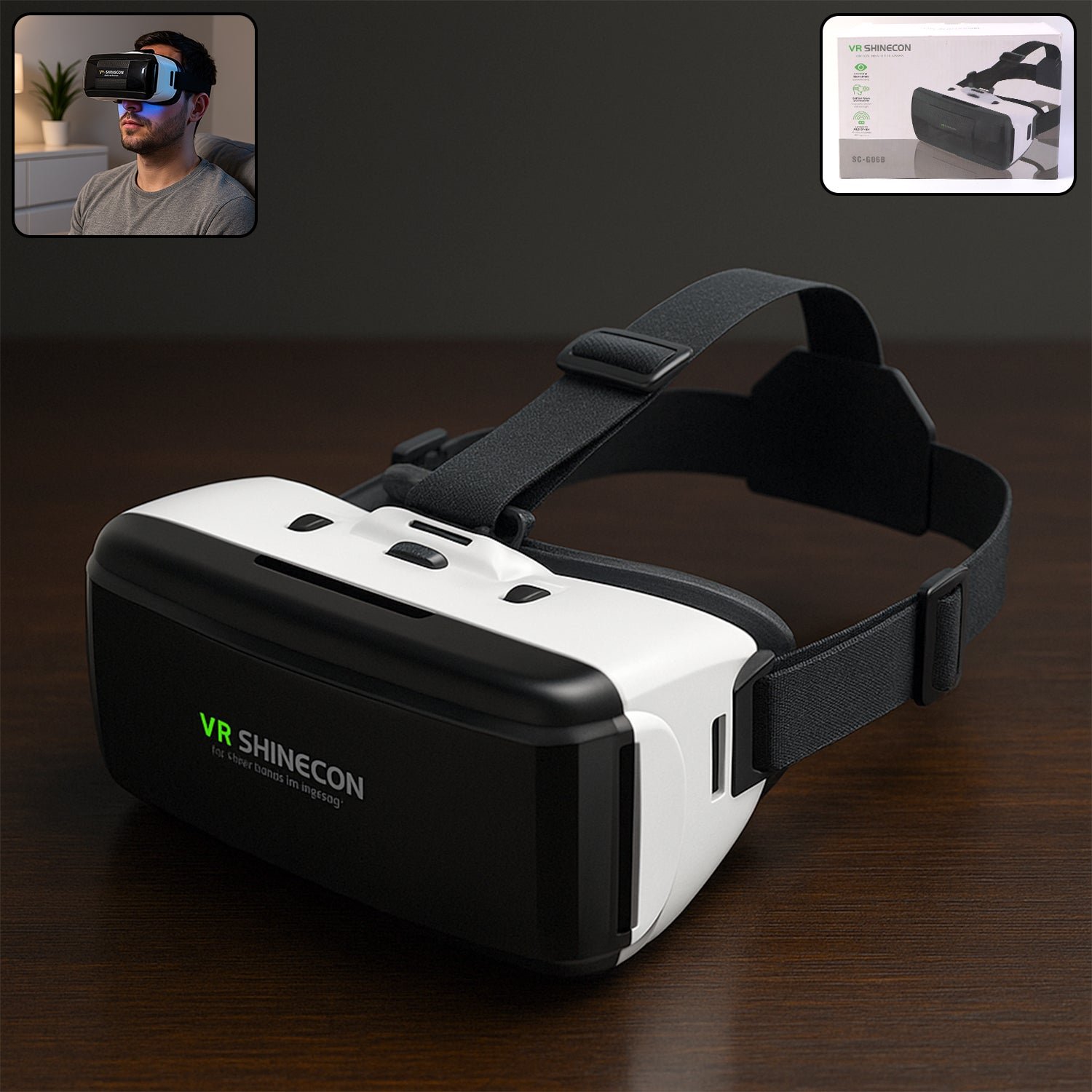 3D VR Virtual Reality Headset – Adjustable Lenses & Comfort Fit