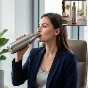 Stainless Steel Vacuum Insulated Water Bottle 1000 ML Hot Cold Flask (1 Pc)