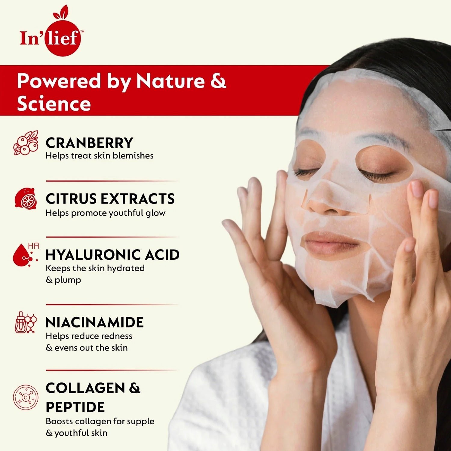 Vitamin C Facial Sheet Mask – Hydrating & Brightening Glow