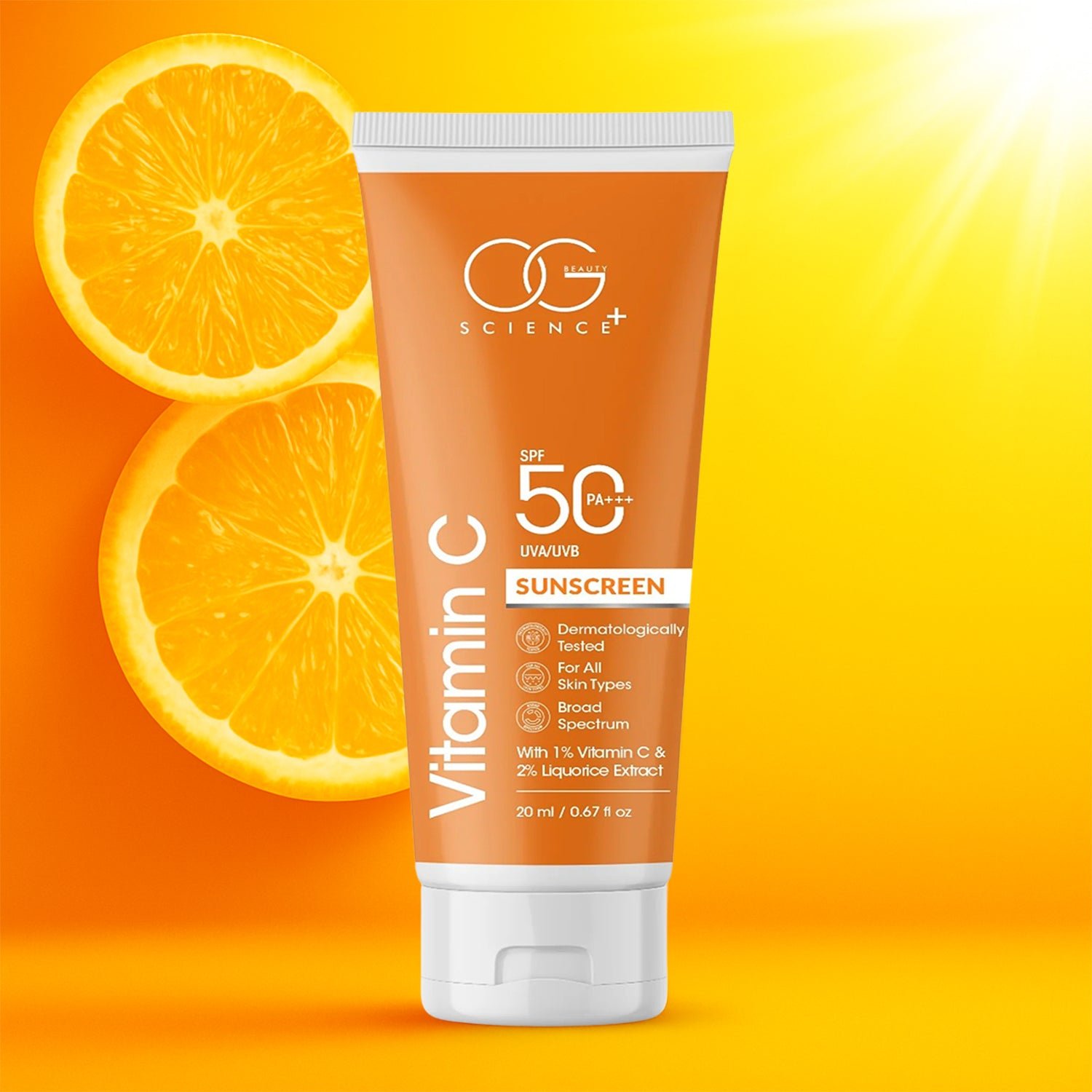 Vitamin C Sunscreen SPF 50 PA+++ – Brightening Broad-Spectrum Protection