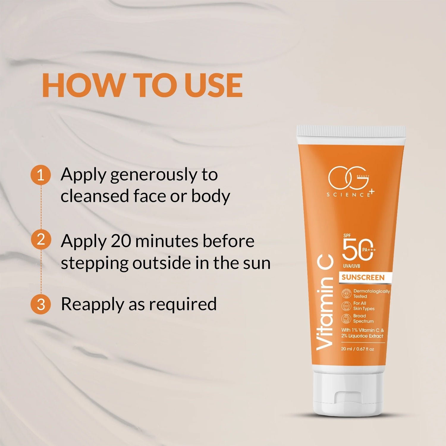 Vitamin-C-Sunscreen-06 Vitamin C Sunscreen SPF 50 PA+++ – Brightening Broad-Spectrum Protection