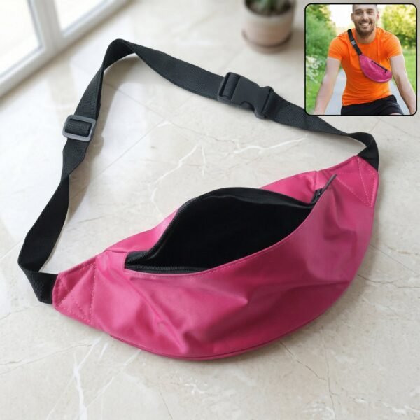 Adjustable Travel Waist Bag – Secure Zipper & Lightweight Design