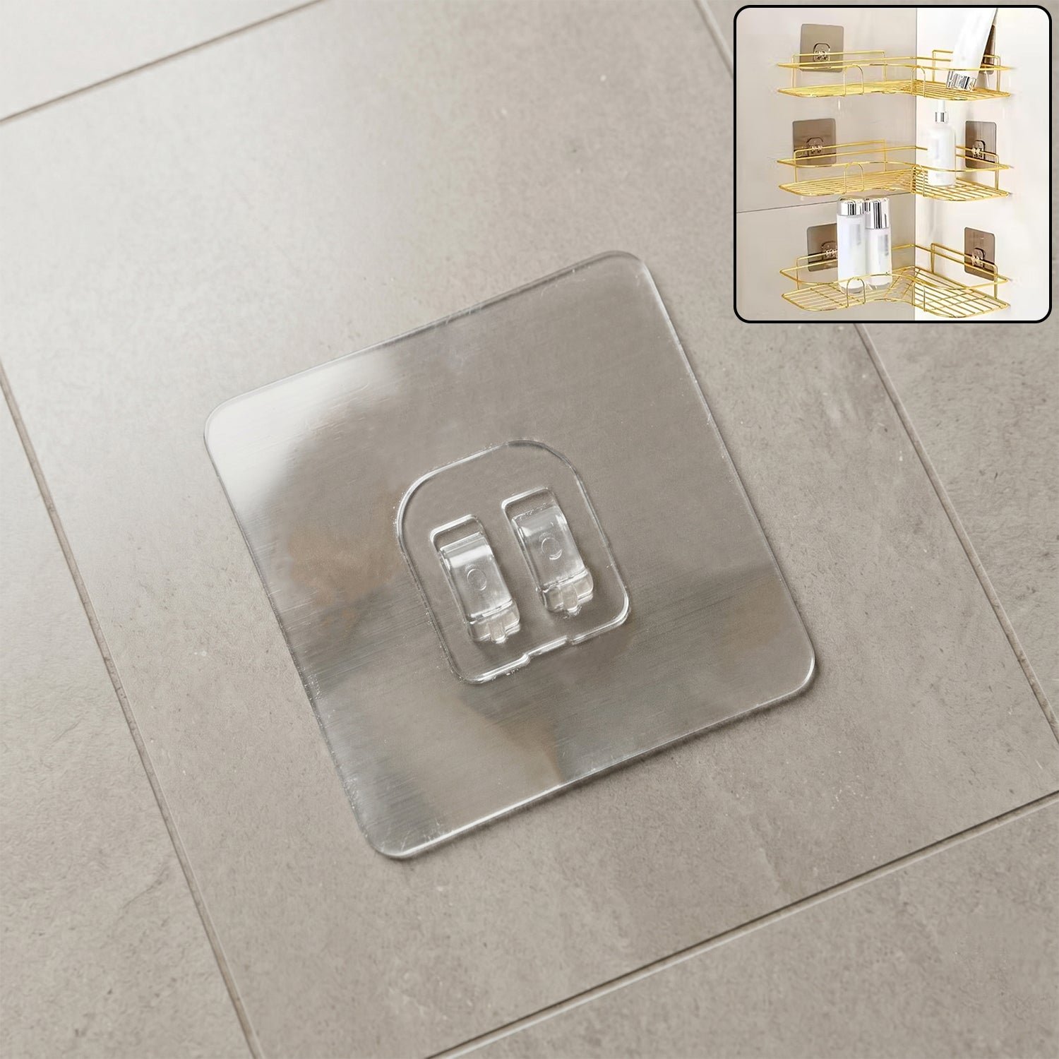 Adhesive Wall Hook – Transparent, Heavy Duty | GlimmerHome