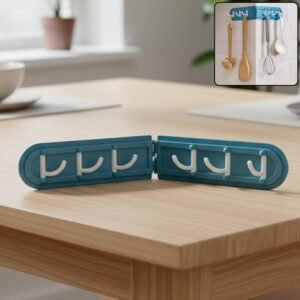 Foldable Rotating Wall-Mounted Hook Rack – Space-Saving Organizer