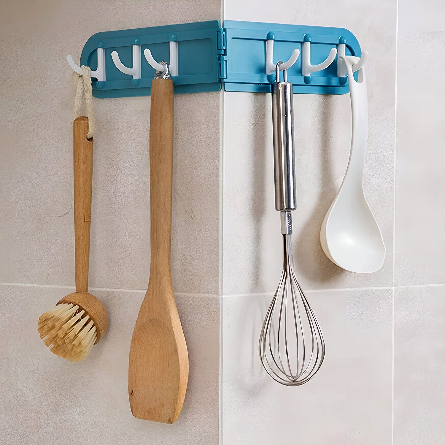 Foldable Rotating Wall-Mounted Hook Rack – Space-Saving Organizer