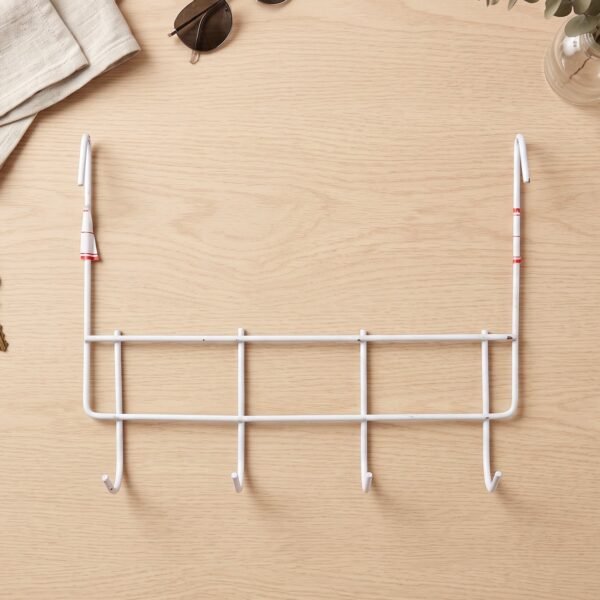 Wall-Wire-Grid-Panel-Hooks-3 Over the Door Metal Hook Rack – Space Saving 4 Hook Organizer
