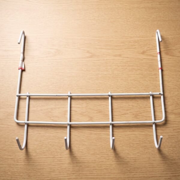 Wall-Wire-Grid-Panel-Hooks-5 Over the Door Metal Hook Rack – Space Saving 4 Hook Organizer