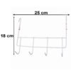 Wall-Wire-Grid-Panel-Hooks-6 Over the Door Metal Hook Rack – Space Saving 4 Hook Organizer