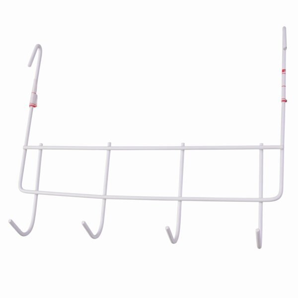 Wall-Wire-Grid-Panel-Hooks-7 Over the Door Metal Hook Rack – Space Saving 4 Hook Organizer