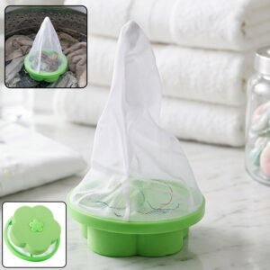 Washing Machine Floating Hair Lint Catcher – Reusable Mesh Flower Filter