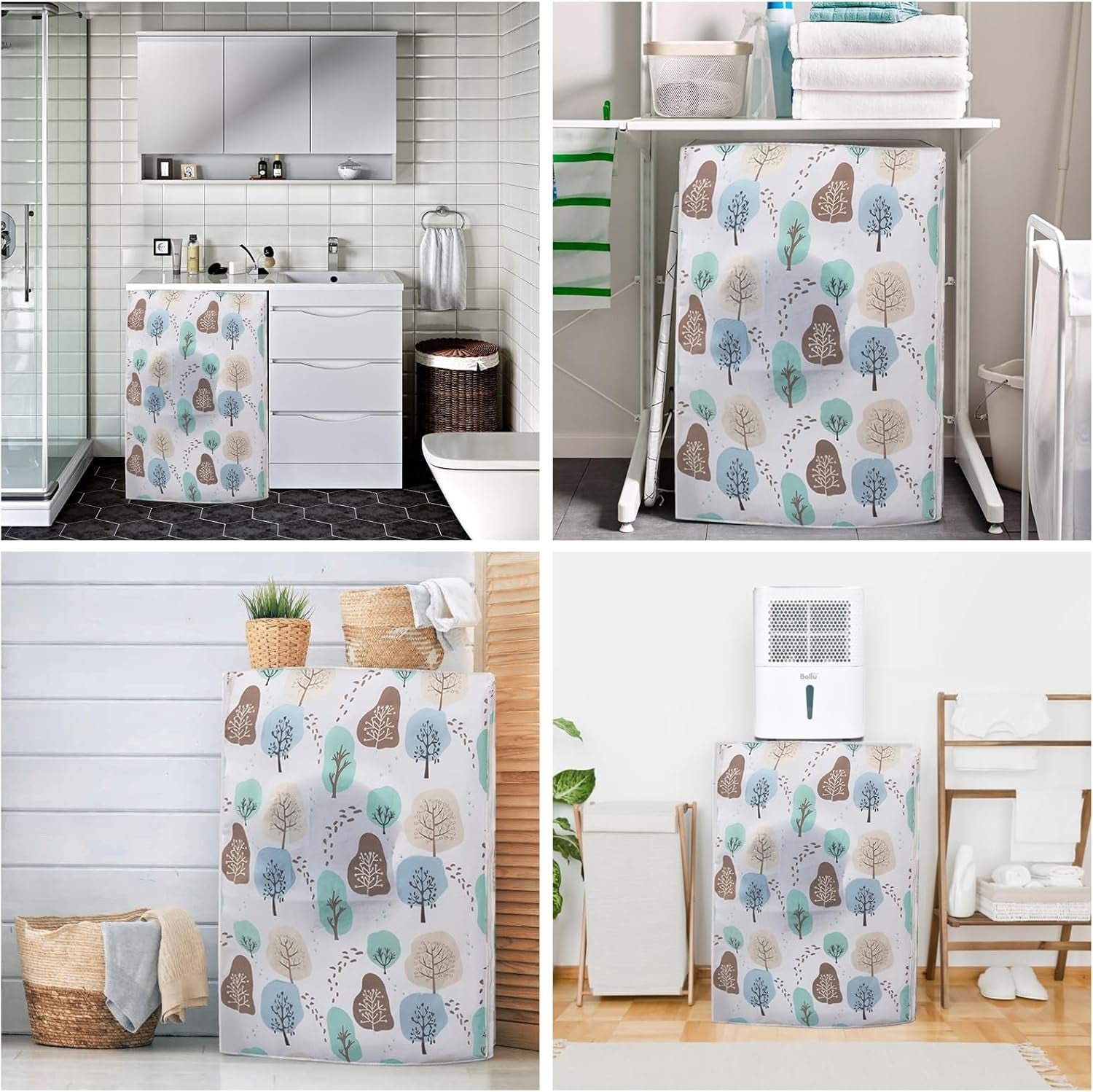 Washing Machine Cover 58x62x85 cm – Dustproof PEVA | Velvet Wipe