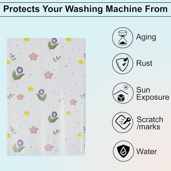 Top Load Washing Machine Cover – Printed, Waterproof & Dustproof (55×58×87 cm)
