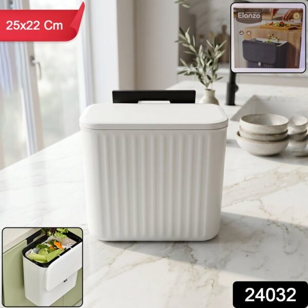 Kitchen Dustbin with Lid – Compact 25x22 cm for Small Spaces