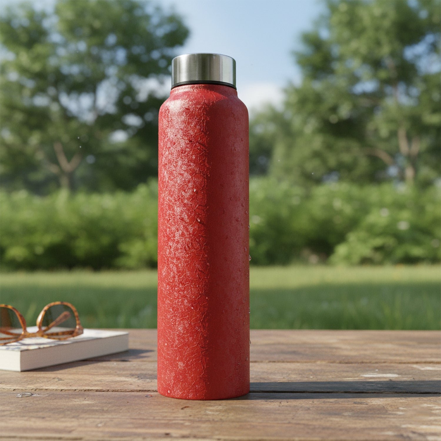 Stainless Steel Water Bottle 1000 ML – Leakproof & Insulated Red