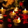 Water Sensor LED Diyas Set – Flameless Golden for Festive Decor