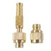 Golden Brass Garden Hose Water Nozzle Spray Gun with Quick Connect...