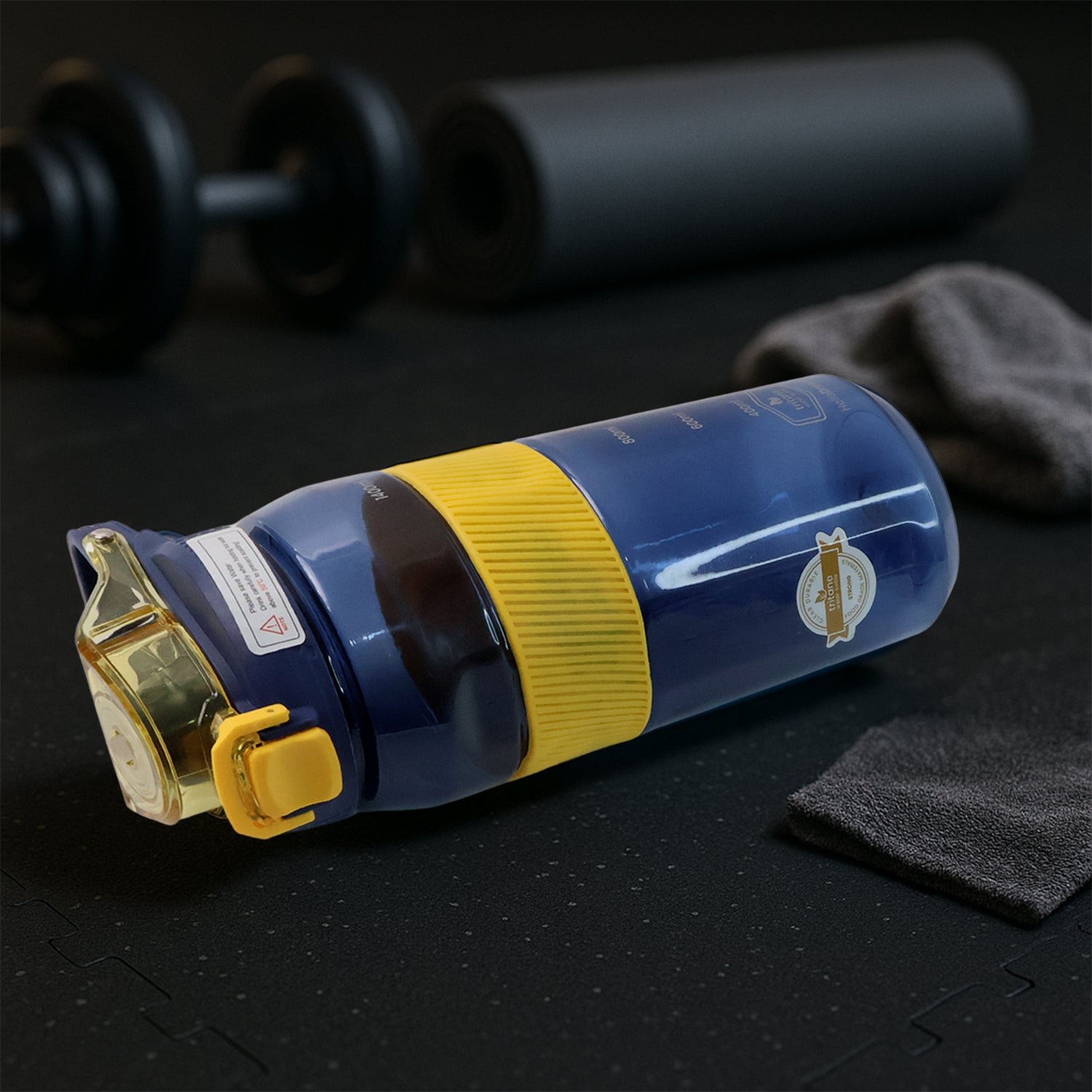 Sports Water Bottle 1400ml – Leakproof Flip Lock Lid with Straw