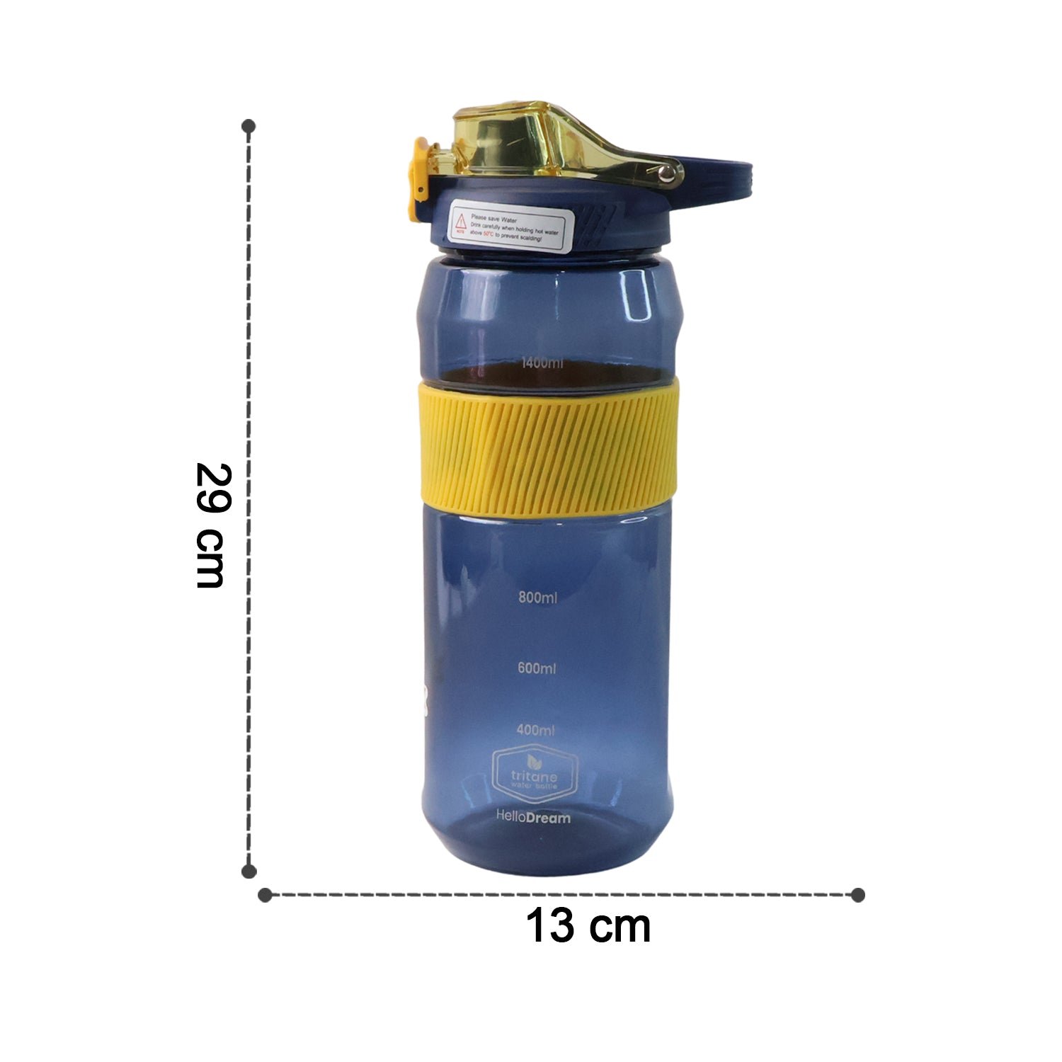 Sports Water Bottle 1400ml – Leakproof Flip Lock Lid with Straw