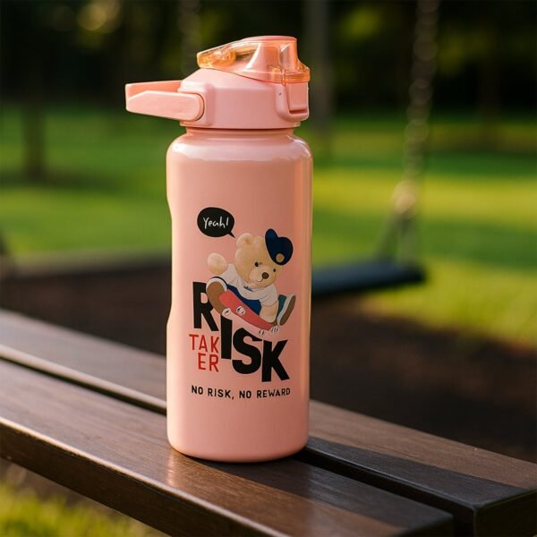 Cartoon Printed Water Bottle Set – Leakproof Multi-Size Trio