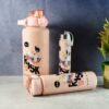 Cartoon Printed Water Bottle Set – Leakproof Multi-Size Trio