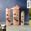 Cartoon Printed Water Bottle Set – Leakproof Multi-Size Trio