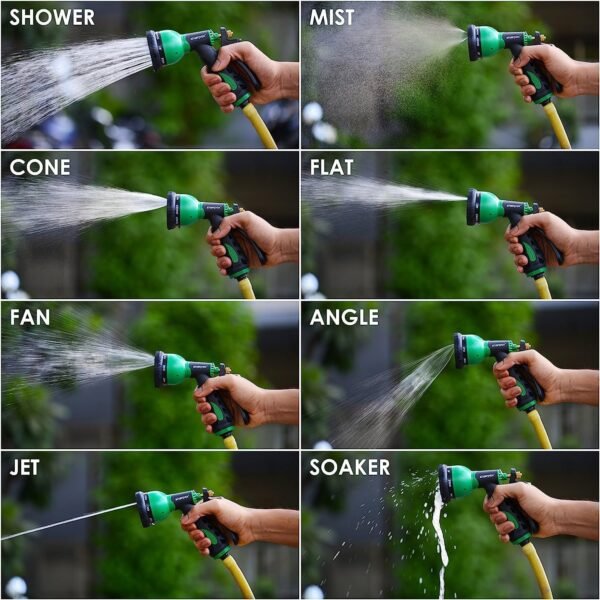Garden Hose Spray Nozzle – Multi-Pattern Trigger Watering Gun