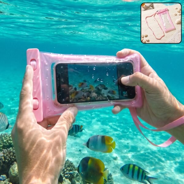 Waterproof Mobile Pouch – Transparent Phone Cover with Lock