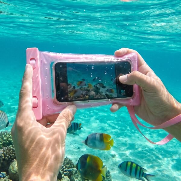 Waterproof Mobile Pouch – Transparent Phone Cover with Lock