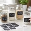 Waterproof-Stickers-for-Kitchen_2_-4 Fancy Shape Chalkboard Sticker Labels with Marker Pen, Jar Labels (1 Set)