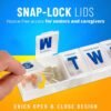 7 Day Weekly Plastic Pill Box Organizer with Daily Compartments (1 Pc)