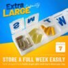 7 Day Weekly Plastic Pill Box Organizer with Daily Compartments (1 Pc)