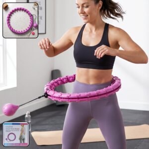Smart Fitness Hula Hoop with Weighted Ball Detachable Waist Exerciser (1 Pc)