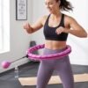 Smart Fitness Hula Hoop with Weighted Ball Detachable Waist Exerciser (1 Pc)