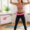 Adjustable Smart Weighted Hula Hoop with Massage Ball for Waist Slimming (1 Pc)