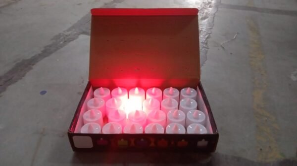 Red LED Flameless Tealight Candles – Safe & Smokeless Ambiance