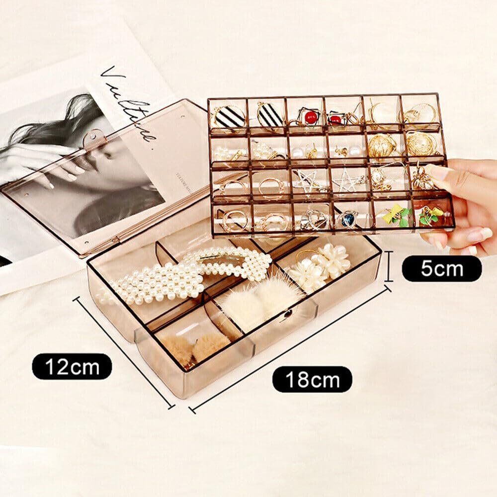 Acrylic Jewelry Box – 30 Compartment Dustproof Organizer | Organivo