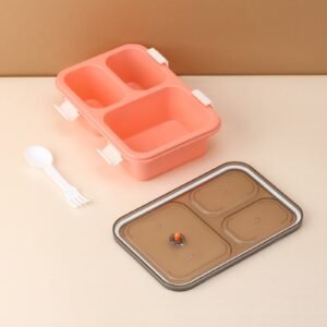 Kids Lunch Box – 3-Compartment, Leak-Proof Tiffin | Lunchie Bunchie