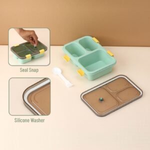 Kids Lunch Box – 3-Compartment, Leak-Proof Tiffin | Lunchie Bunchie
