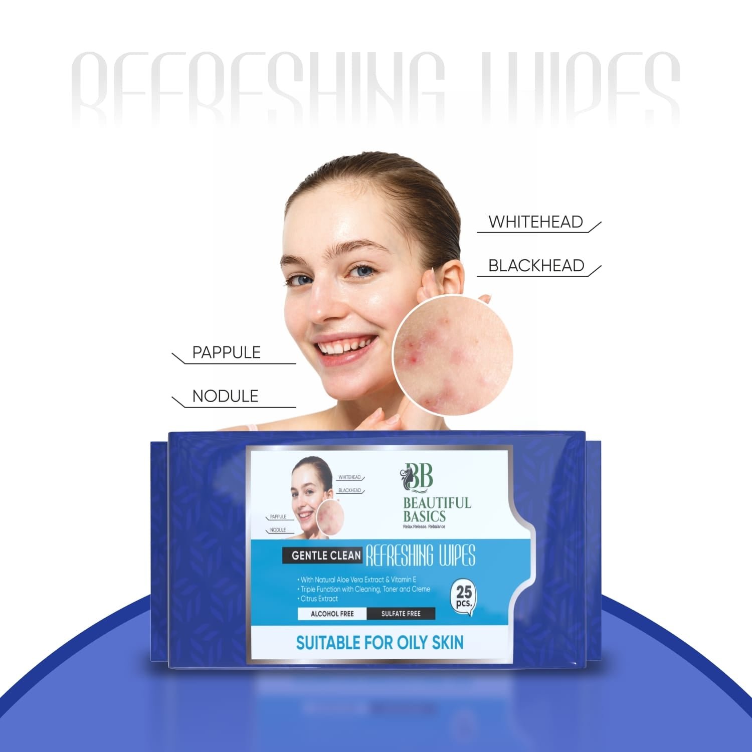 Facial Cleansing Wet Wipes – Fruit Extract, 25 Count | Beautiful Basics