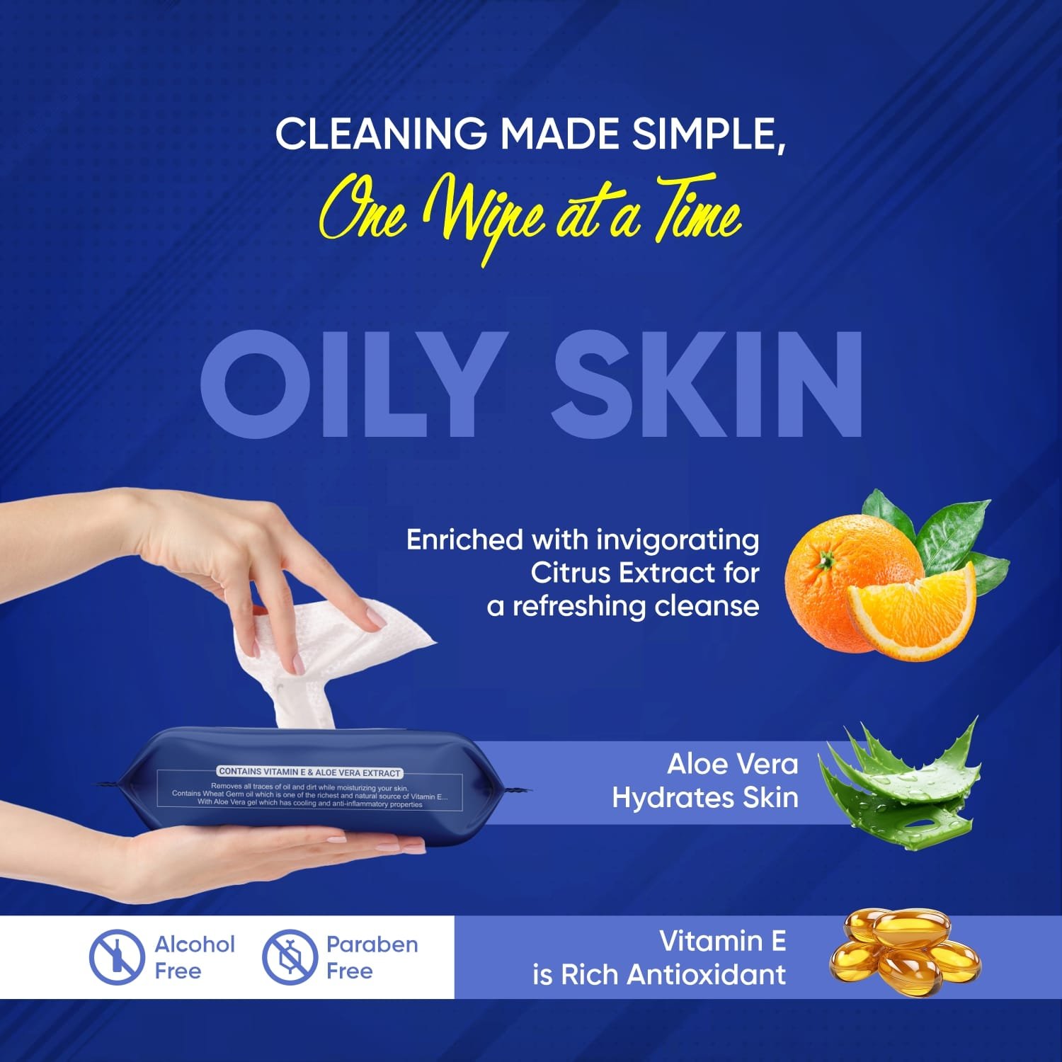 Facial Cleansing Wet Wipes – Fruit Extract, 25 Count | Beautiful Basics
