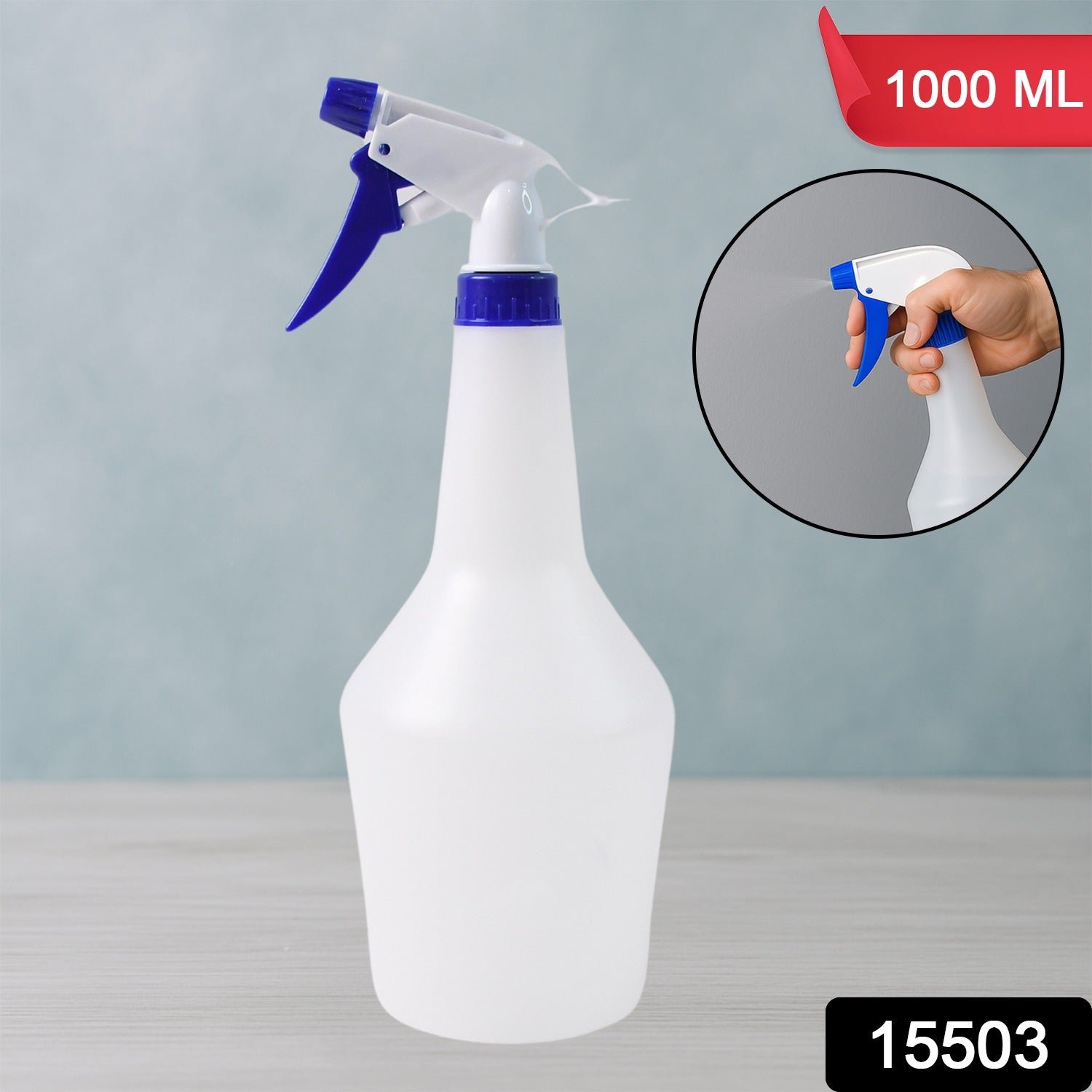 Plastic Trigger Spray Bottle 1L – Adjustable Mist & Stream Spray