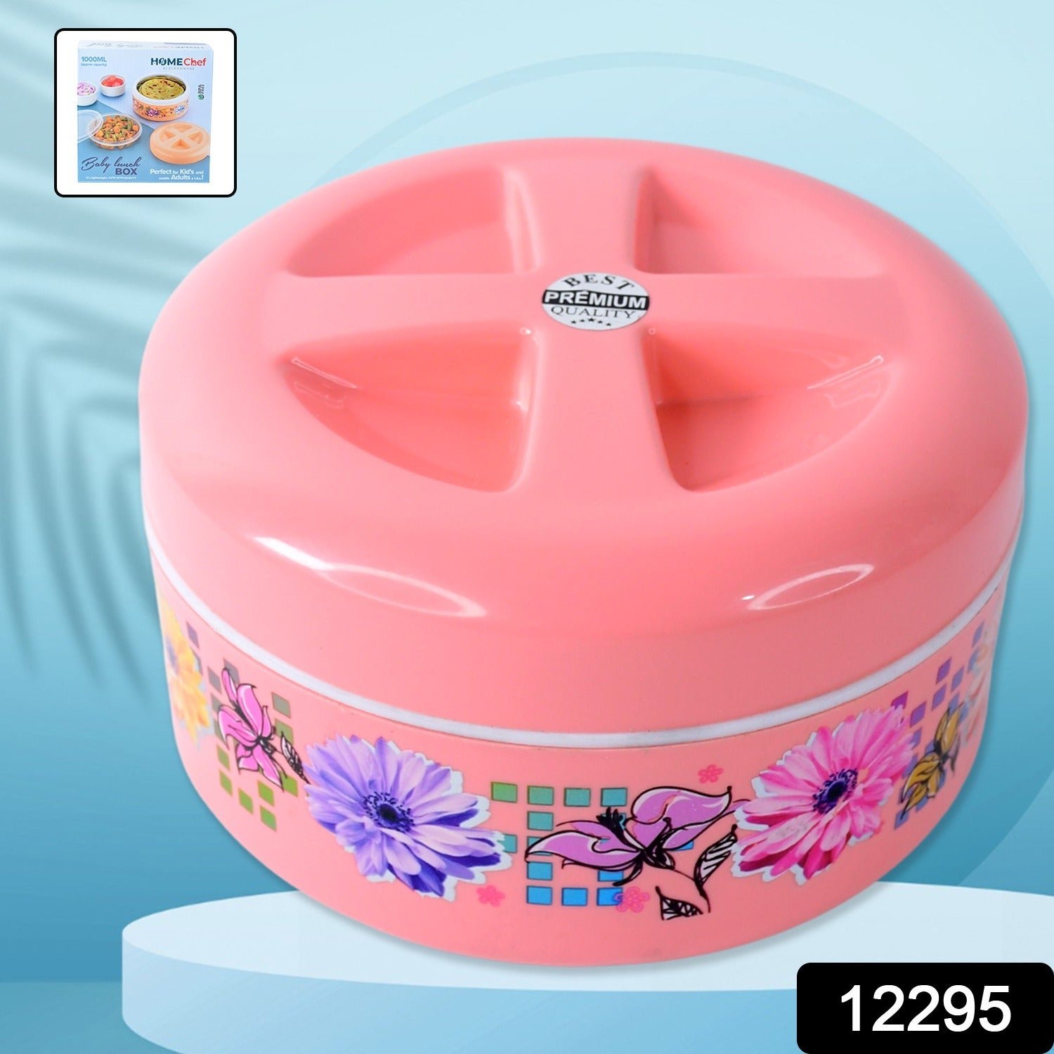 Insulated Lunch Box – Floral Print Double Wall Hot Pot