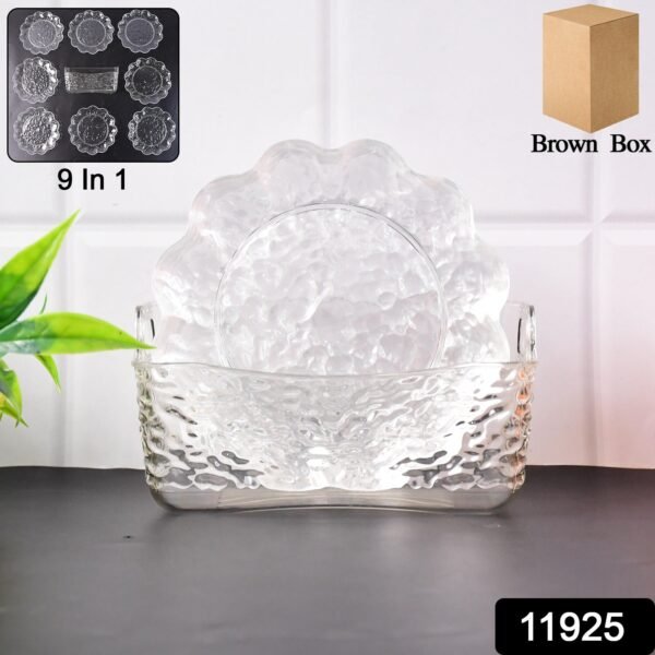 Plastic Bowl Set – 9-Piece Unbreakable Serving Tray Combo